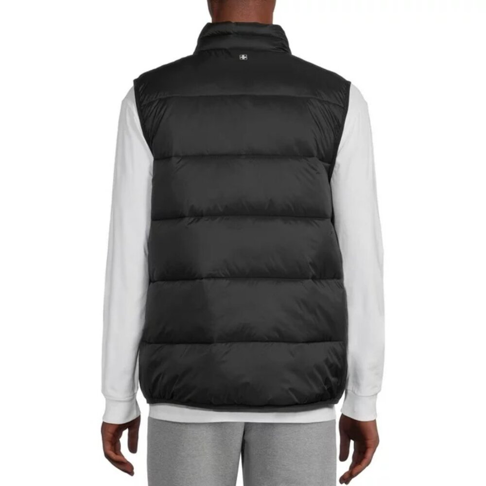 Swiss Tech Mens Puffer Vest Performance Gear Size S, M, XL, 2XL Black Full Zip - Picture 5 of 10